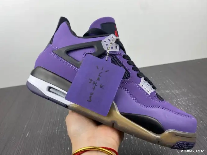 Cheap Jordan and LN4 Scott Family) Retro 4 Purple Travis 766296 (Friends 0512